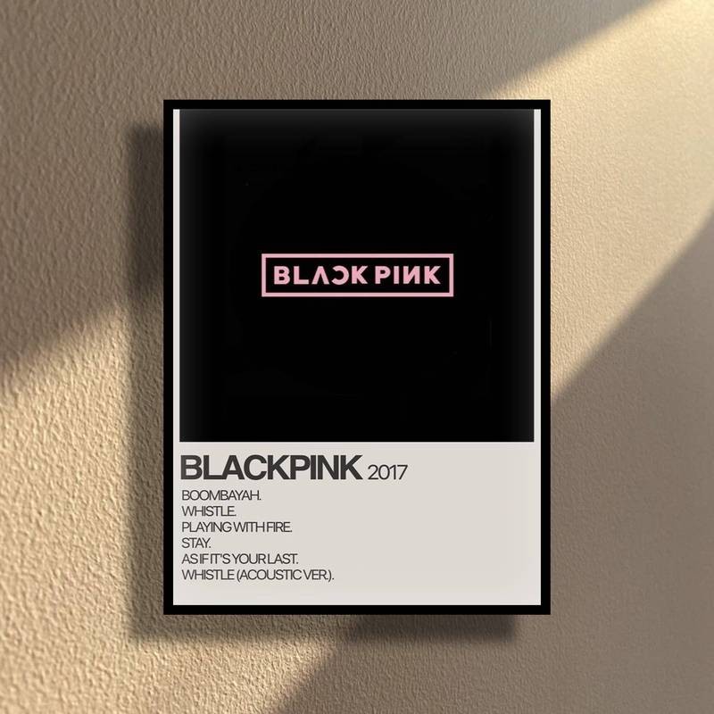 Blackpink โปสเตอร์อัลบั้ม แบล็คพิ้งค์ ศิลปะอวกาศที่ทันสมัยไร้กรอบเหมาะสําหรับบ้านบาร์คาเฟ่ห้องนอน - รูปที่ 3