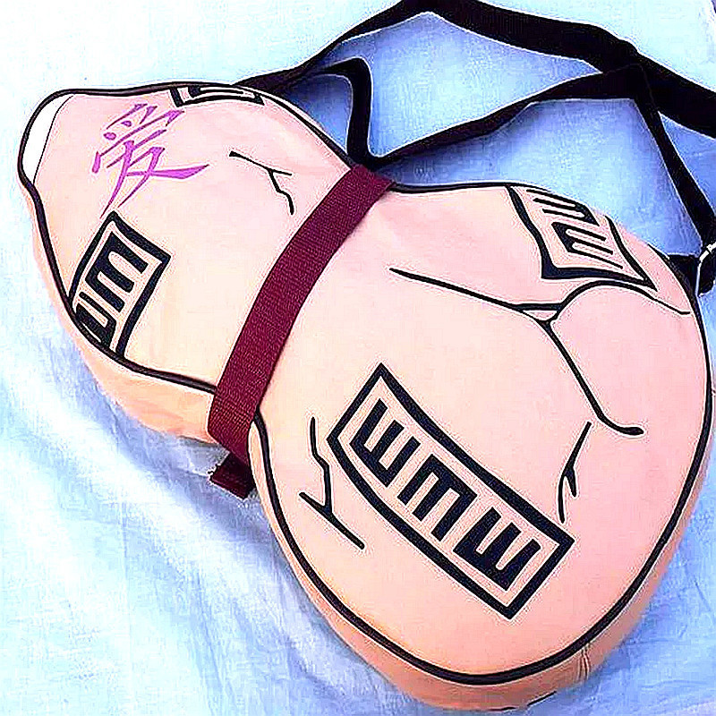 Anime School Bag Gaara Gourd Bag School Bag Canvas Gourd Bag กระเป๋าสะพาย COS Props Bag