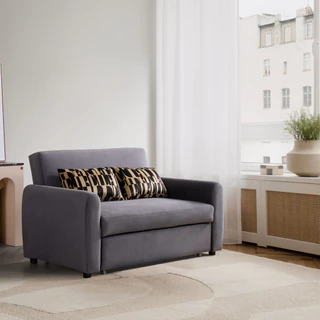 SB Design Square Elle Decor - โซฟาเบด 2 ที่นั่ง รุ่น Buddy สีเทาเข้ม (160x97x91 ซม.)  แบรนด์ ELLE DECOR X SB DESIGN SQUA