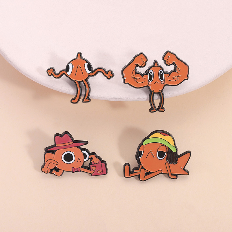 Le Poisson Steve เข็มกลัดการ์ตูนน่ารัก ออกแบบปลาสัตว์ ป้ายโลหะสร้างสรรค์ เหมาะสำหรับของขวัญและเครื่องประดับ