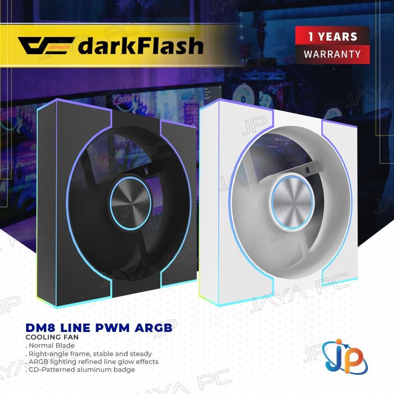 DarkFlash DM8 Line PWM ARGB Cooler Case 120mm - ปลอกพัดลม 12cm