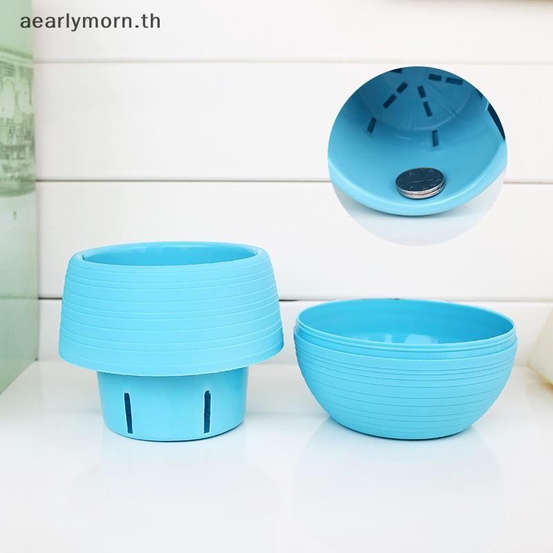 AA 6 แพคเกจดอกไม้ฉ่ํา POTS Mini Stone Ball PotS Multi-สีเสริมหนาเรซิ่นพลาสติก POTS TH