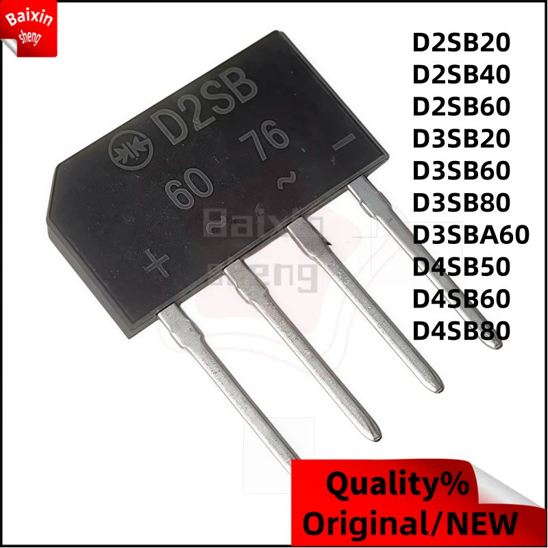 1-5PCS D2SB20 D2SB40 D2SB60 D3SB20 D3SB60 D3SB80 D3SBA60 D4SB50 D4SB60 D4SB80 เตาแม่เหล็กไฟฟ้าสะพานแ