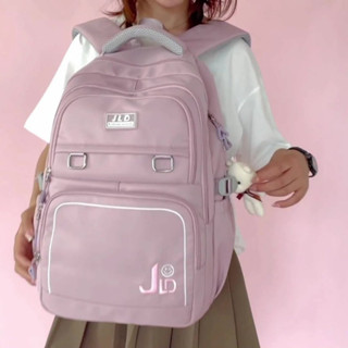 กระเป๋าเป้สะพายหลัง สไตล์เกาหลี สีเรียบ เรียบง่าย สบายๆ สำหร…