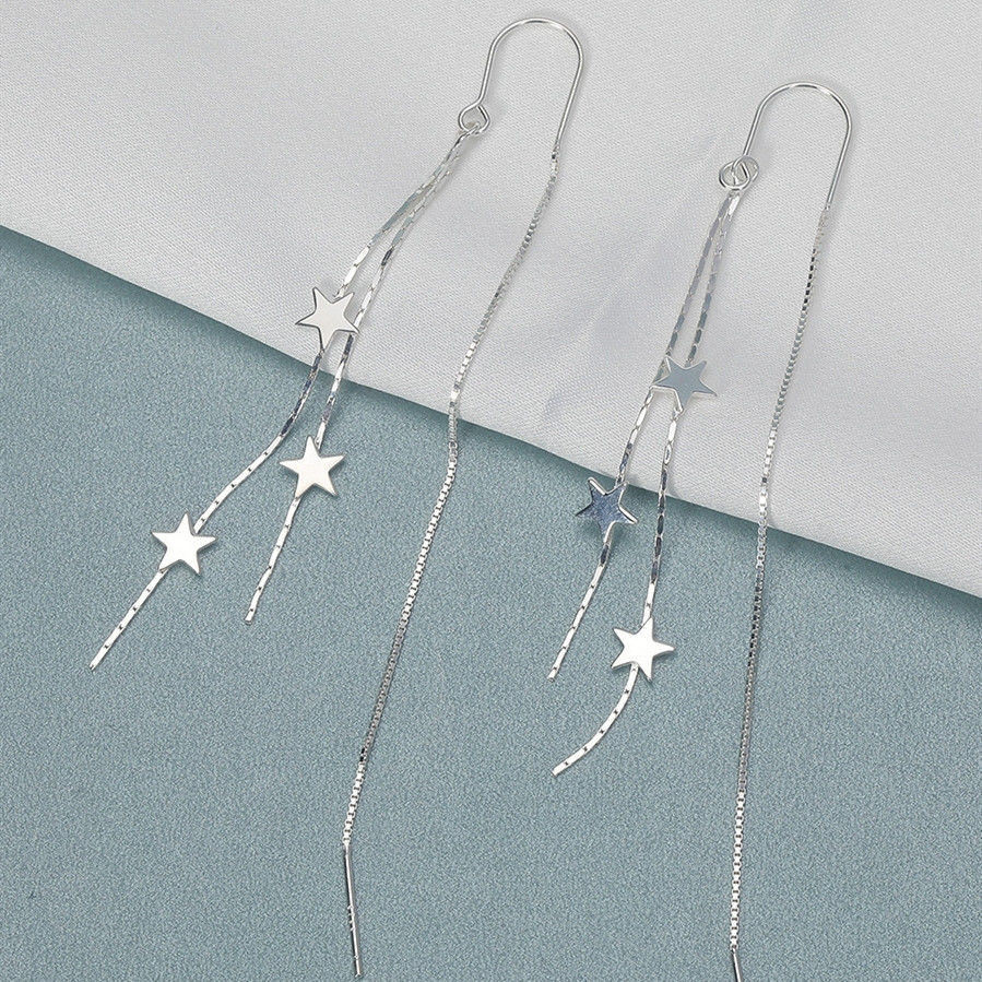 S925 Hypoallergenic Star Earrings สไตล์แฟชั่นทันสมัยและน่ารัก ขนาด 8.6TG