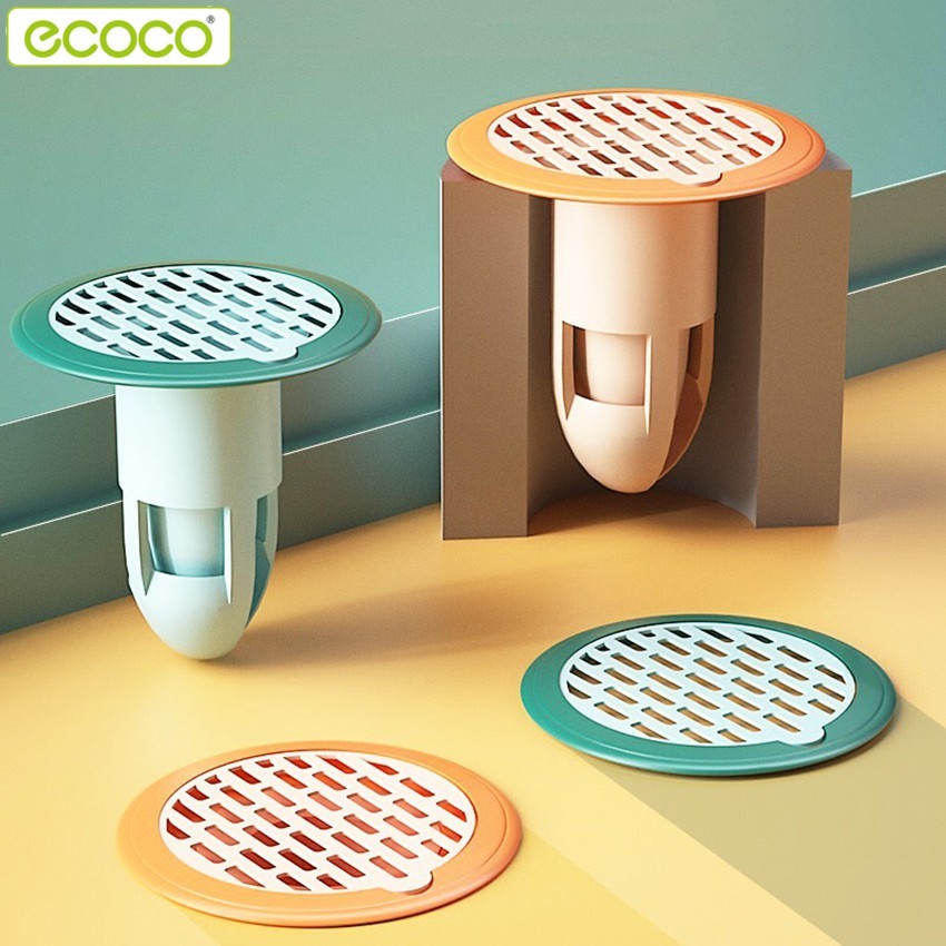 Ecoco ชุดฝาปิดท่อระบายน้ำ ดักจับสิ่งสกปก ที่กรองเศษอาหาร ที่กรองเศษขยะ ป้องกันเศษอาหารอุดตัน กันกลิ่นเหม็น ที่ปิดท่อน้ำ