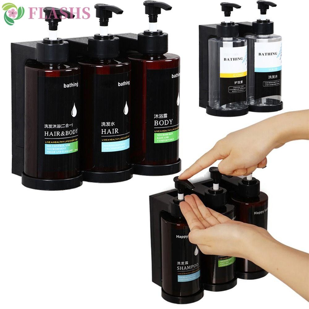 แฟลชซิน ขวดปั๊มเปล่า,ไม่เจาะล้างตู้ทําสบู่ด้วยตนเอง,สะดวกรีฟิลมือกดติดผนังอาบน้ําโลชั่นคอนเทนเนอร์โรงแรม