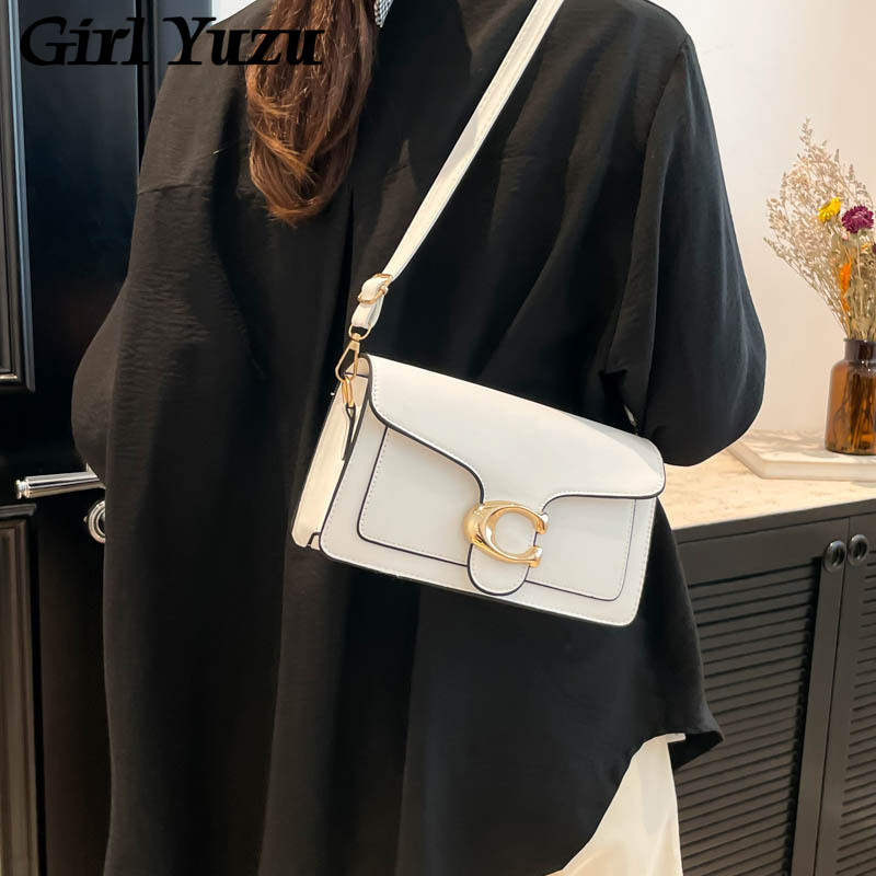 New Niche กระเป๋าหญิง High-End Texture สีทึบ Simple All-Match กระเป๋าสี่เหลี่ยมเล็ก Commuter ไหล่หญิงกระเป๋า
