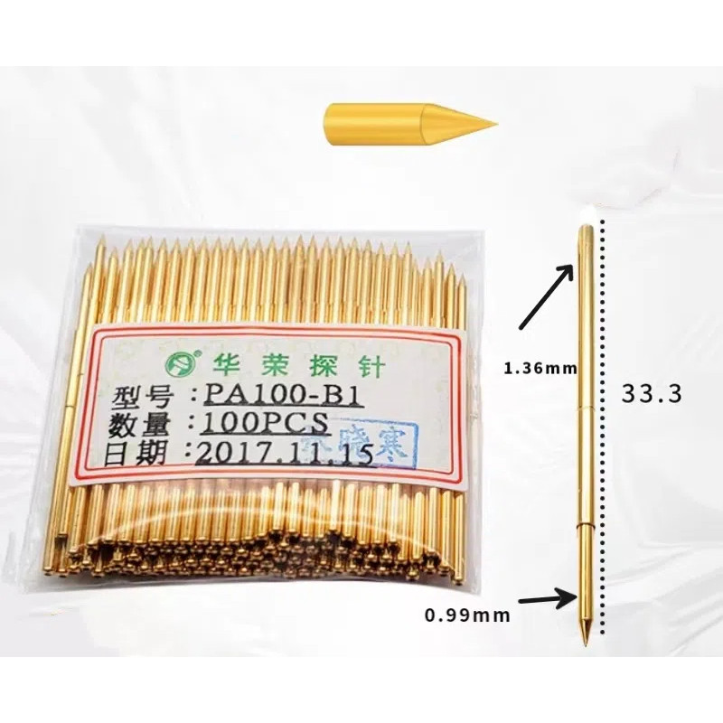 ((100 ชิ้น) P100 Huarong Probe Test Pin PA100-B1 H2 A4 FE G H5 M3 J LM 1.36