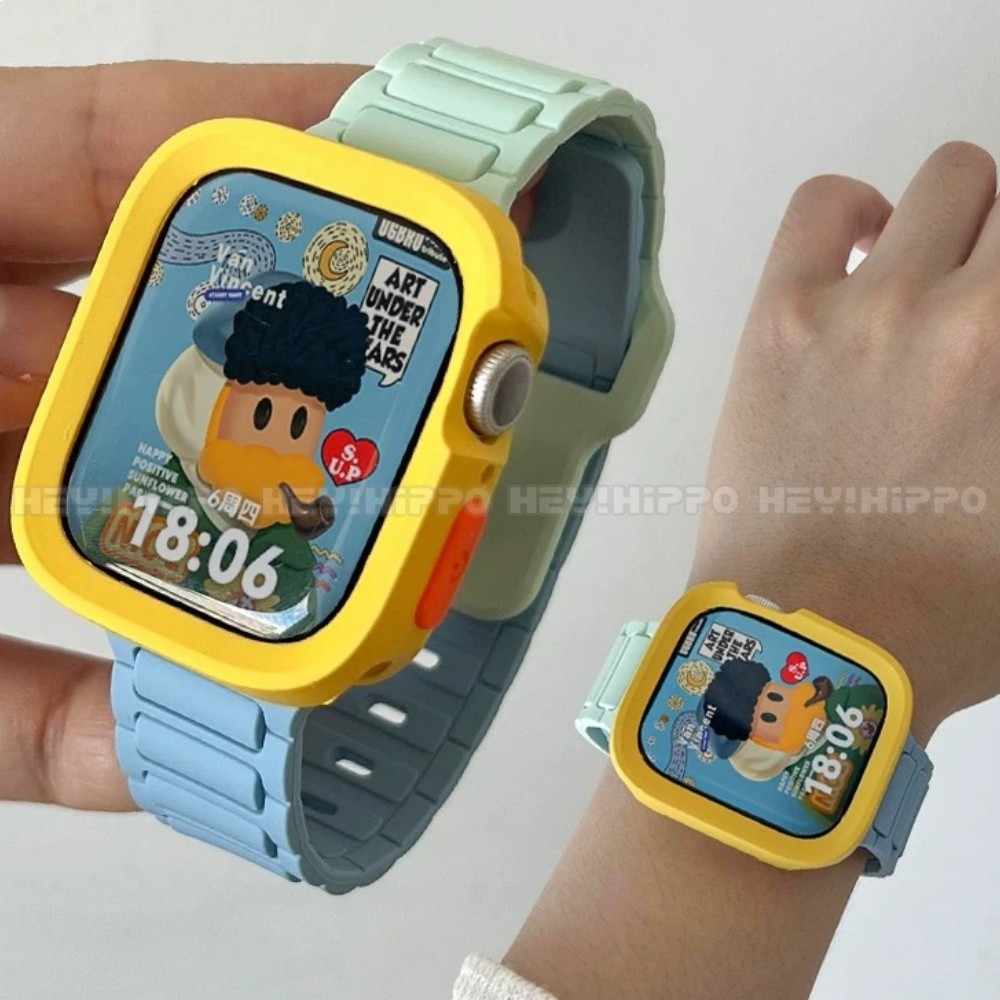 สายดับเบิ้ลโทน+เคสกันรอย เหมาะสําหรับ ฉันดู 49/46/45/44/42/41/40/48มม เหมาะสําหรับสมาร์ทวอทช์ 10/9/8/7/6/5/กับ/4/3/2/1