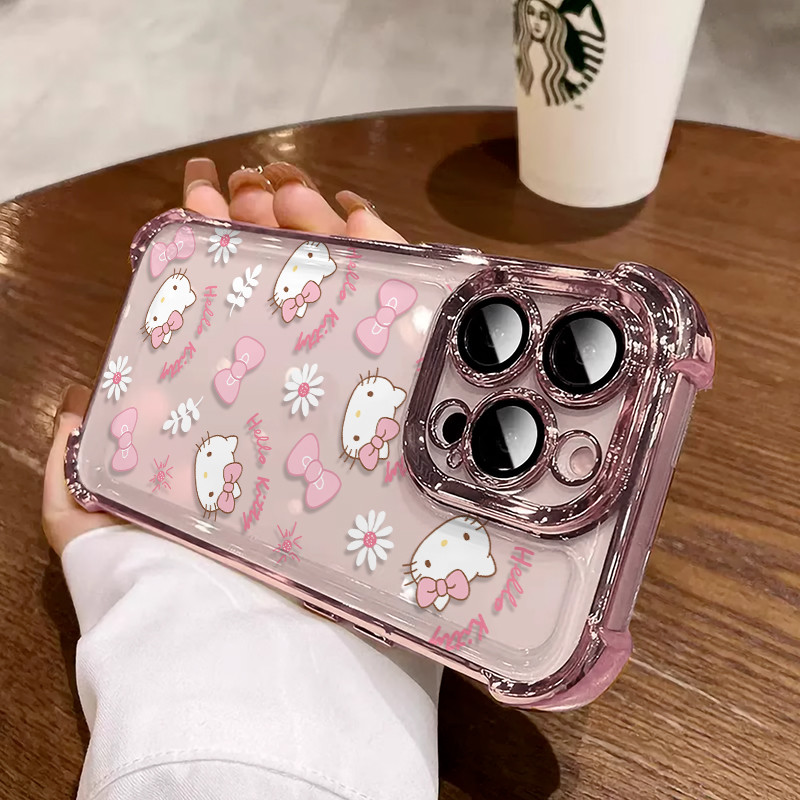 3 In1 สีชมพู KT สําหรับ Huawei Honor60 60SE 60 Pro70 Pro 80SE 80 Pro 90 90 Pro เคสโทรศัพท์เคสโทรศัพท