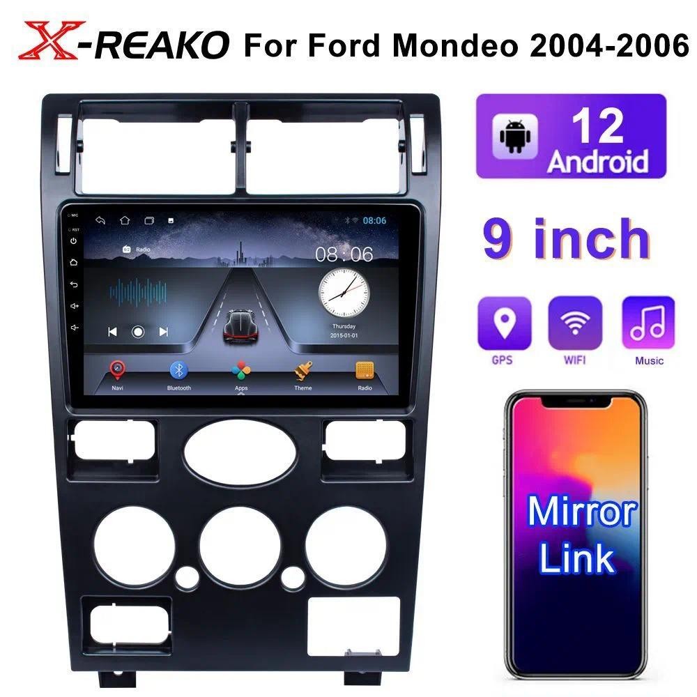X-REAKO Car Recorder เส้นทแยงมุม: 9, "2 DIN, 1GB / 32GB