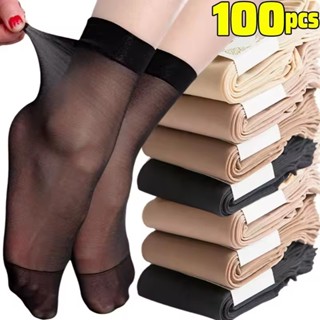 ถุงเท้าผ้าไหมระบายอากาศบางเฉียบ สำหรับฤดูร้อน สวมใส่สบายและเ…