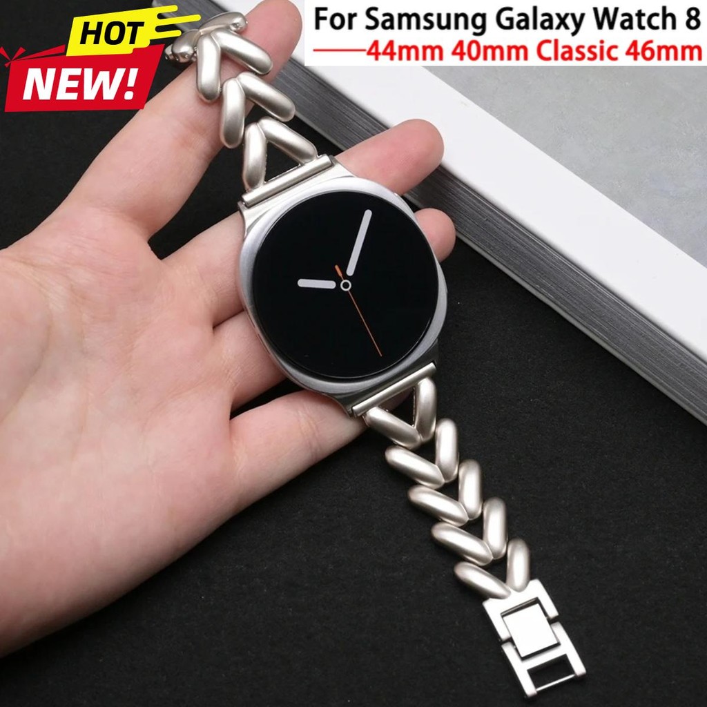 SAMSUNG ผู้หญิงสแตนเลสสตีลสําหรับ ซัมซุง กาแลคซี นาฬิกาWatch 9 44 8 40mm คลาสสิก46มิลลิเมตรนาฬิกา8 40มิลลิเมตร44มิลลิเมตรเข็มขัดสร้อยข้อมือโลหะ คอร์เรีย สําหรับ กาแลคซี นาฬิกา8สายอุปกร