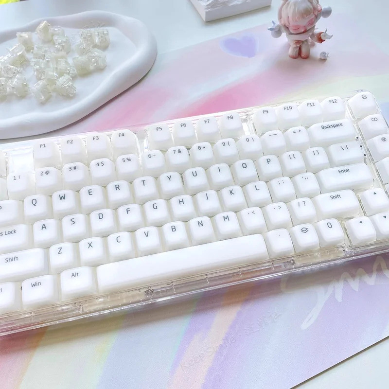 ซิลิโคนอ่อน Cherry Keycaps ABS Boudin สองชั้น 113 คีย์สําหรับ 60/71/84/90/104/108 คีย์บอร์ด