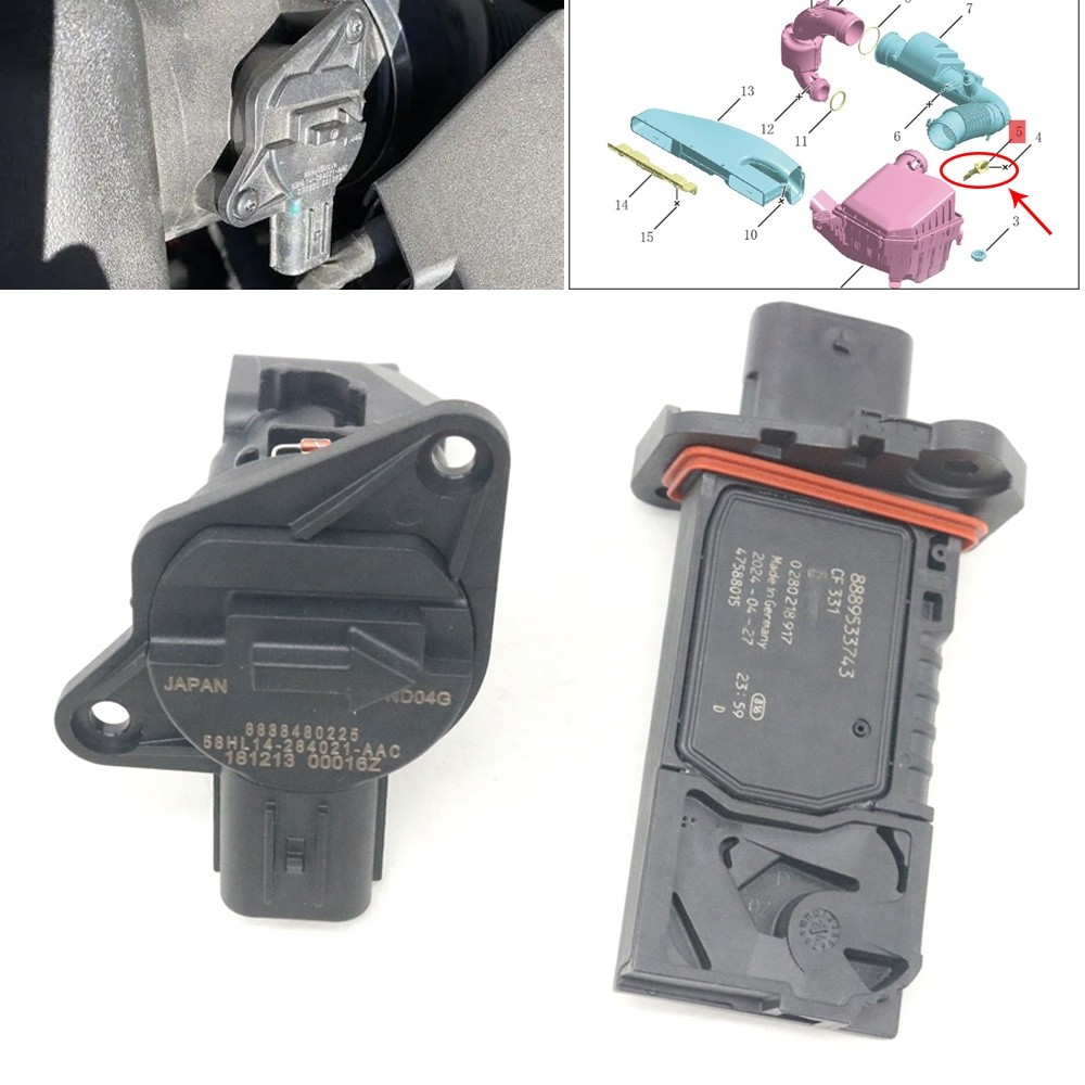 เซ็นเซอร์มิเตอร์การไหลของอากาศ Maf Mass 1 ชิ้น 2029029700 8888480225 2032068700 8889533743 สําหรับ L