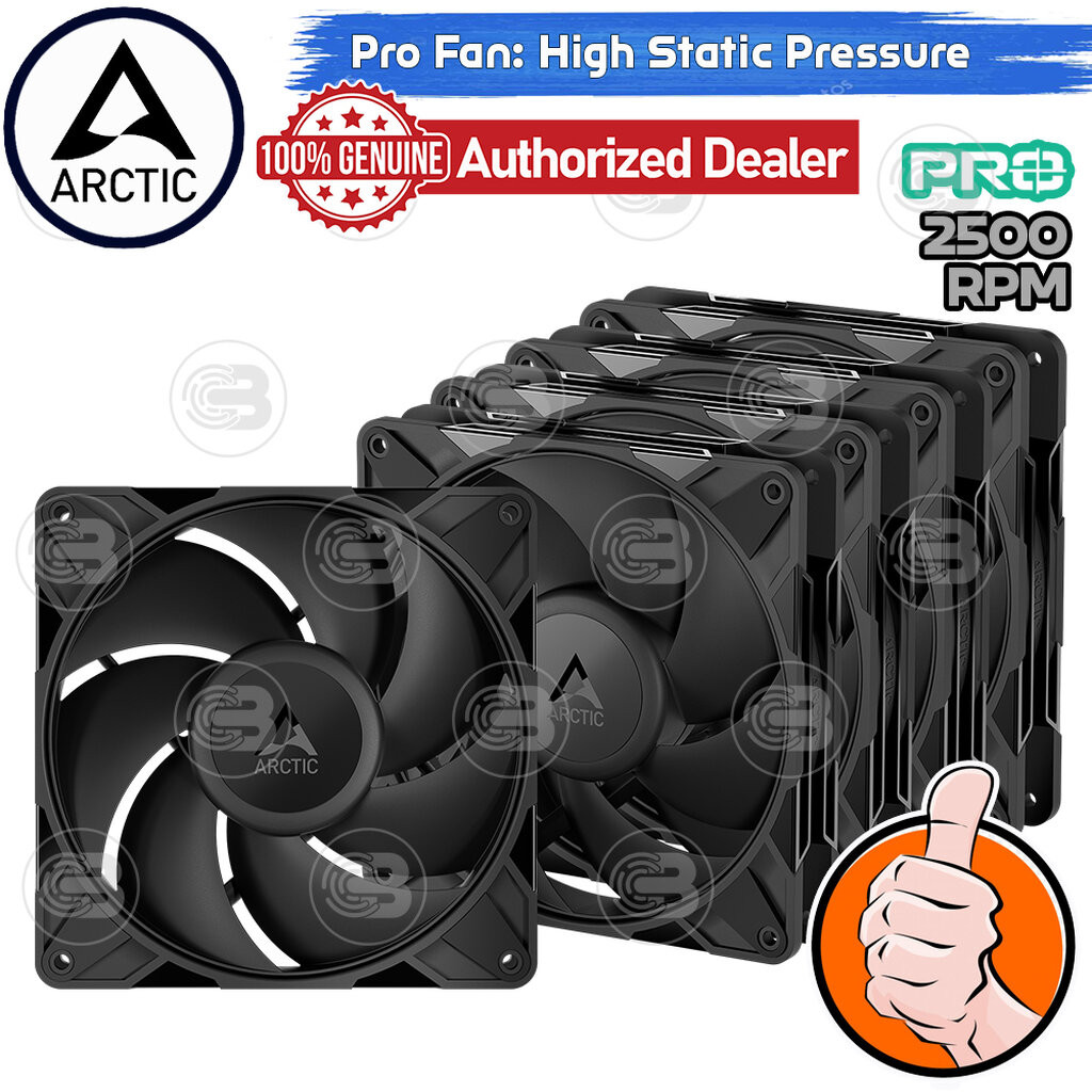 [CoolBlasterThai] ARCTIC P14 PRO PST BLACK (140 mm.) X5 Value Pack PC Fan Case ประกัน 6 ปี
