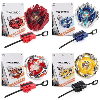 เบเบลด X รุ่น TOPGYRO X เป็นเหล็ก มีที่ชูดกับสายดึงแถมให้ในกล่อง ฝึกทักษะการคิดและกลยุทธ์การต่อสู้