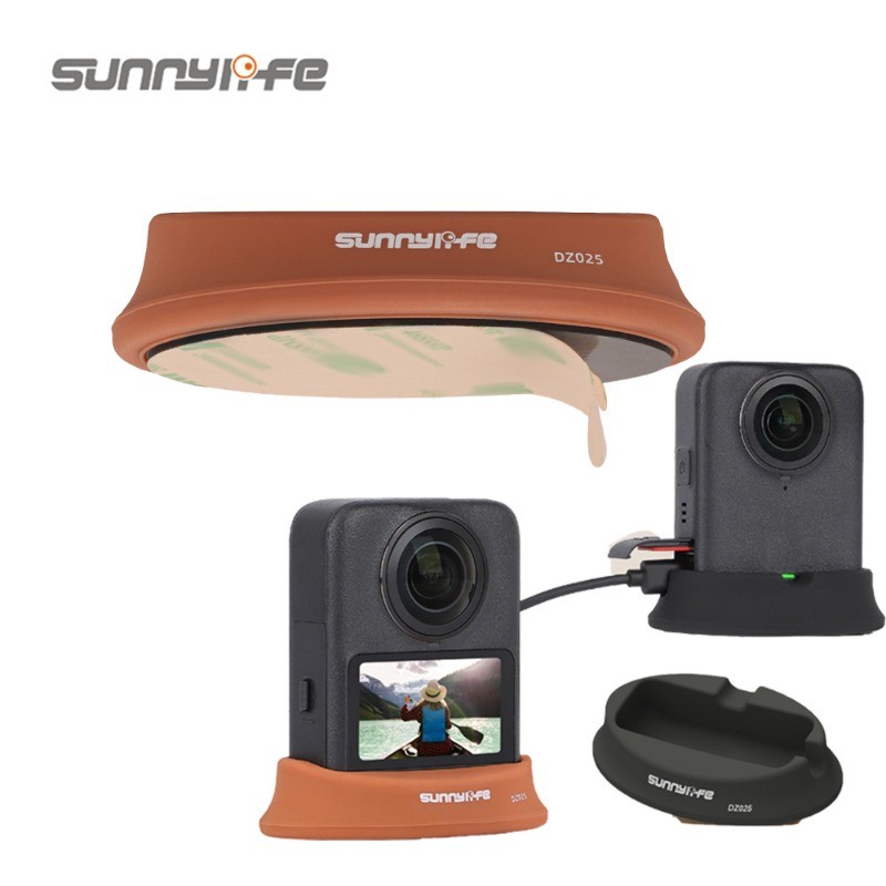 Sunnylife สําหรับ DJI OSMO 360 II ฐานซิลิโคนรถยนต์กล้องพาโนรามา OSMO 360 เดสก์ท็อปรองรับอุปกรณ์เสริมการถ่ายภาพฐานตรง