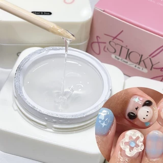 ORGANAIL Sticky Top Coat 4in1 ท็อปเนื้อหนาไม่ต้องเช็ดความเหนียว l ฮาร์ดเจล เจลติดอะไหล่ กระปุกชมพู