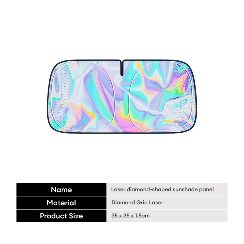 carboss ร่มกันแดดในรถ laser ม่านบังแดด ที่บังแดดในรถยนต์ บังแดดรถยนต์ บังแดดหน้ารถ. - รูปที่ 7