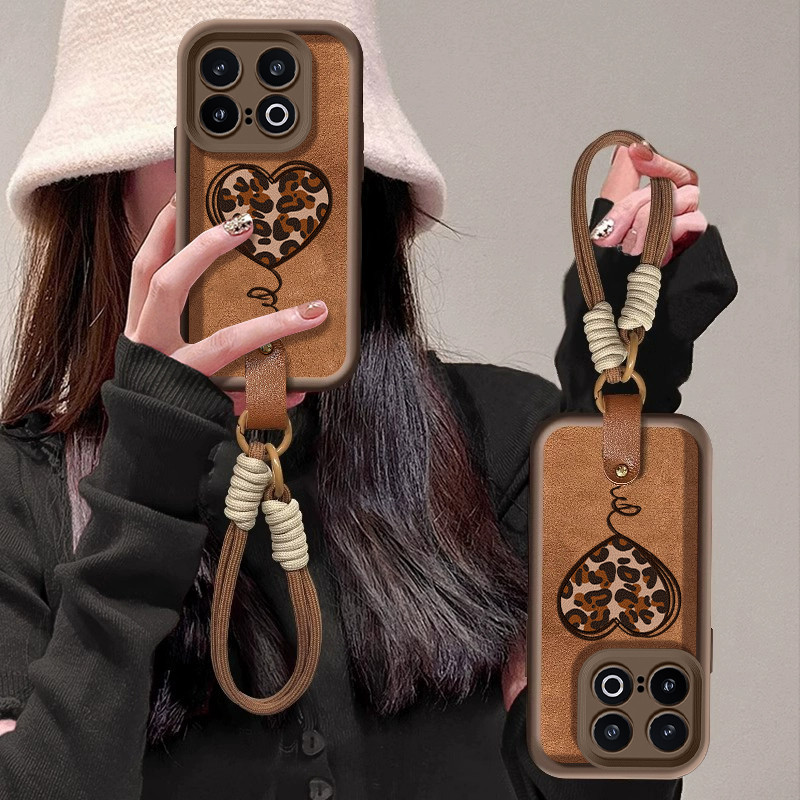 Love เสือดาวพิมพ์เหมาะสําหรับ iQOO13 เคสโทรศัพท์ Sky Eye บันได iQOO13pro Lambskin ป้องกันปกอ่อน vivo