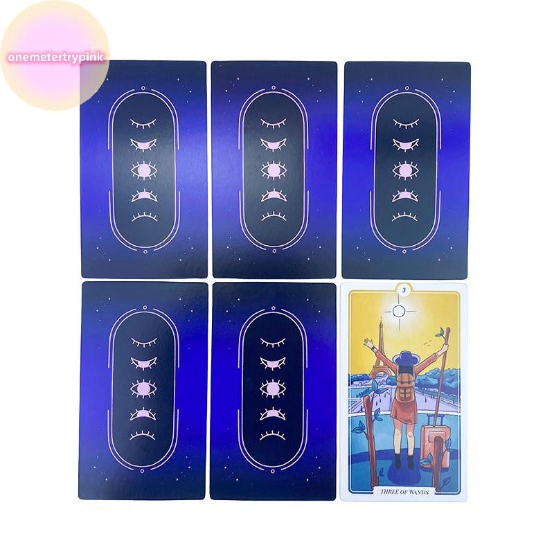 ONEPINK 12*7 ซม.Wake Me Up Tarot Card Prophecy Divination Deck Family Party Board Game Beginners Car