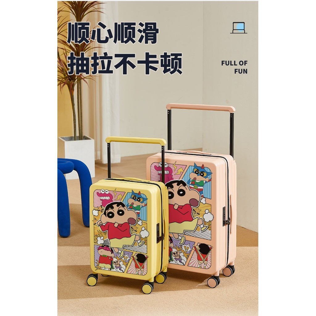 Deailgor Crayon Shin-Chan กระเป๋าเดินทางรถเข็นกว้าง Boarding รหัสผ่านกระเป๋าเดินทางของขวัญนักศึกษาวิทยาลัย - รูปที่ 2