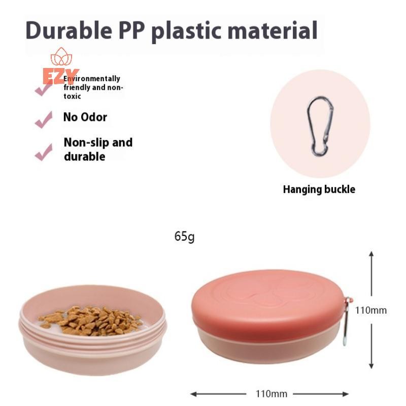 EZY 1 ชิ้นสัตว์เลี้ยงชามเดินทางสัตว์เลี้ยงกลางแจ้งแบบพกพาสุนัขชามอาหารกล่องขนมมัลติฟังก์ชั่สุนัขและชามกลางแจ้งให้อาหารน้ําใหม่ - รูปที่ 5