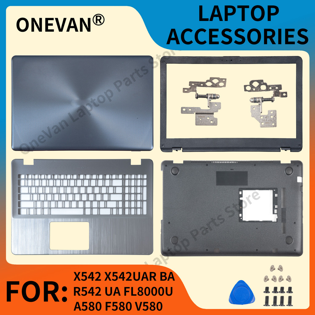 สําหรับ Asus X542U X542 X542UR X542BA A580 F580 FL8000 FL8000U LCD ปกหลังด้านหน้า Bezel Palmrest
