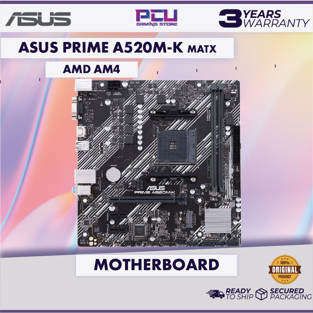ASUS PRIME A520MK MATX AM4 MOTHERBOARD BULK
