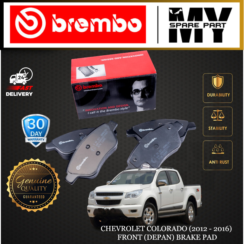 CHEVROLET COLORADO (2012 - 2016) ผ้าเบรคหน้า BREMBO
