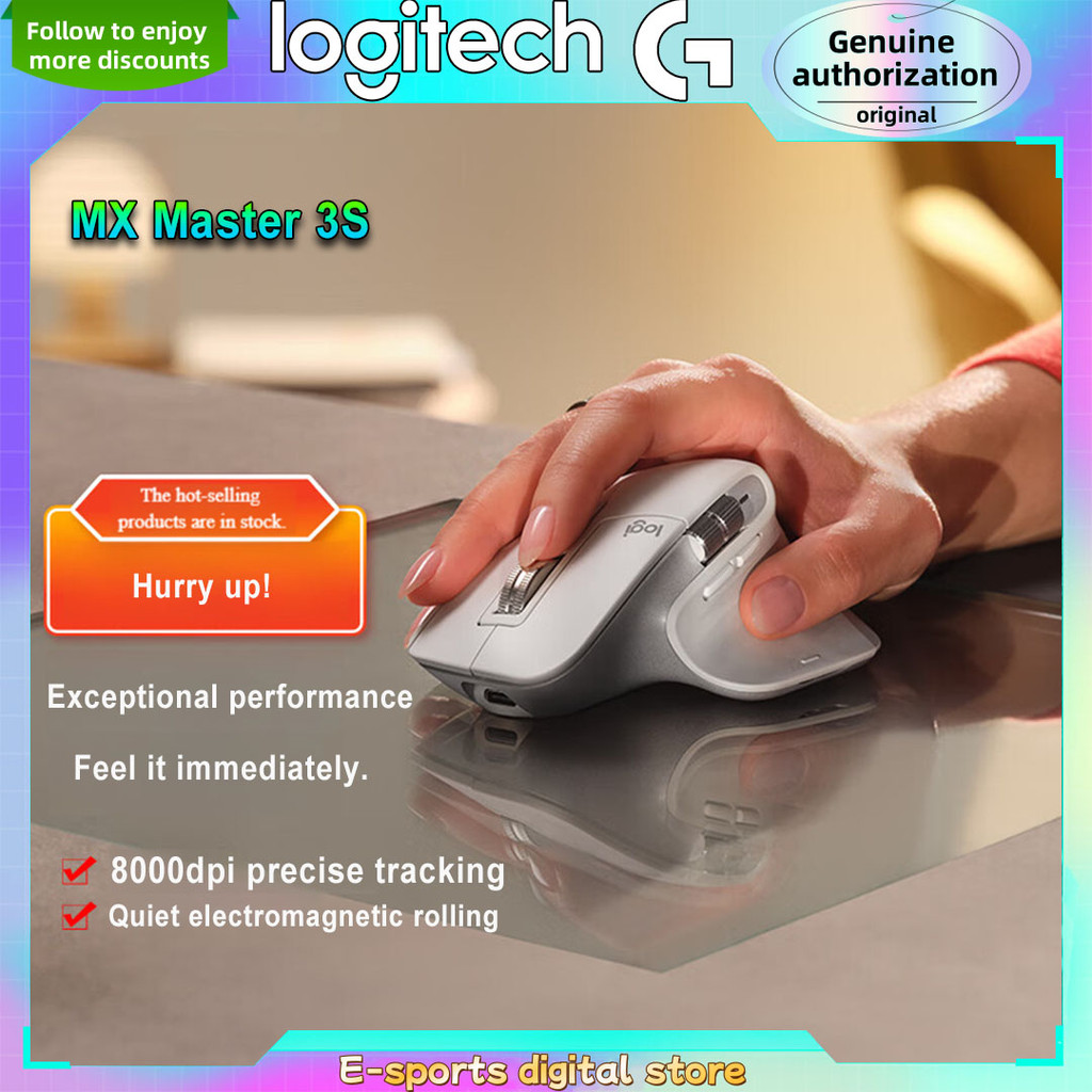 Logitech MX Master 3S เมาส์สํานักงานบลูทูธไร้สายโปรไฟล์ก่อนกําหนดการปรับแต่ง Mx Master 2s อัพเกรด Wi