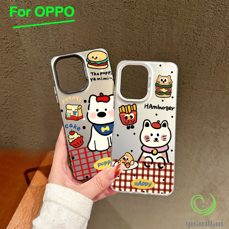 สำหรับ เคสโทรศัพท์ OPPO A3 A3X A60 5G A9 A18 หมาและเค้ก A38 A15 A15s A60 A35 A17 A17K A79 5G OPPOA57 4G A55 A77 A77S4G