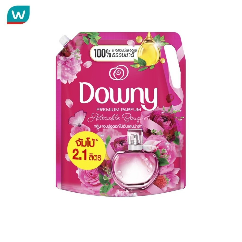 Downy ดาวน์นี่ พรีเมียมเพอร์ฟูม ปรับผ้านุ่มเข้มข้นพิเศษ ช่อดอกไม้อันแสนน่ารัก ถุงเติม 2.1 ล