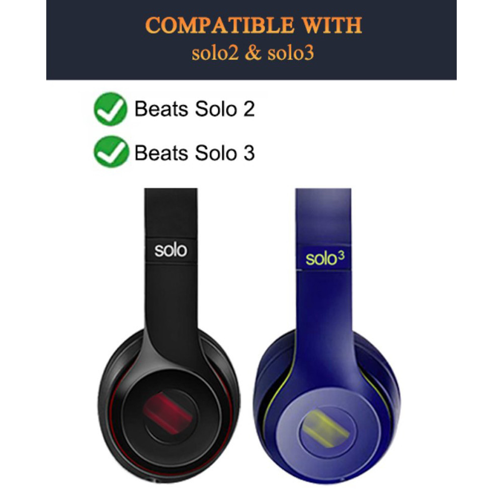 สต็อกใน SGEarpads สําหรับ Beats Solo 2 & 3 หูฟังครอบหูไร้สายเปลี่ยนแผ่นรองหูฟังเบาะ (NOT สําหรับ Beats Studio!)