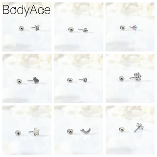 Bodyace 1 Pc 20G Rainbow ดอกไม้ต่างหู Star Ear Stud กระดูกอ่อนเจาะหู Conch ต่างหู Moon Body เครื่องประดับ