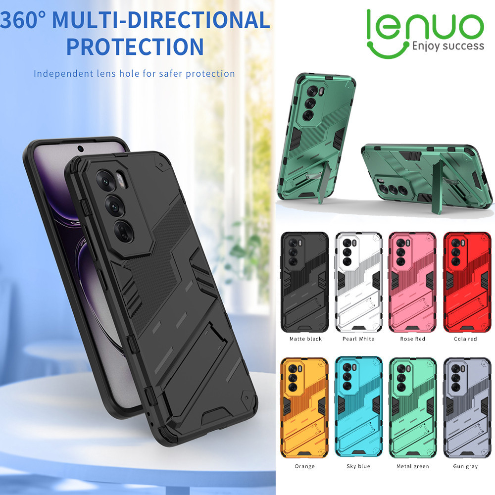 Lenuo พร้อมขาตั้งเคสโทรศัพท์สําหรับ ออปโป้รีโน่12 OPPO Reno 12 11 Pro 11F F 5G magnet Case กันกระแทก
