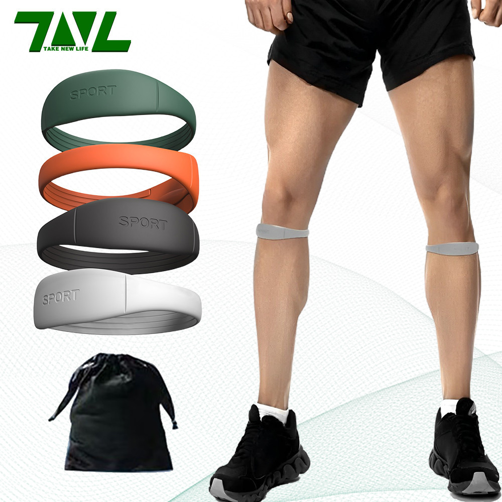 เทคโนโลยีใหม่ ซิลิโคน สายรัดสะบ้าหัวเข่า เอ็นเข่าสนับสนุน การดูดซับแรงกระแทก แผ่นรองเข่า [1 ชิ้น]