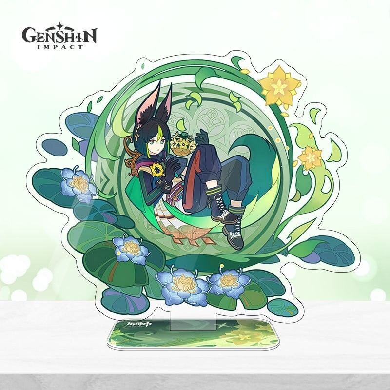 Standee รุ่น Venti Collei Tighnari Eula ยืน Genshin Impact Key ตกแต่งการศึกษามุมสําหรับโต๊ะ 15 ซม.สูง