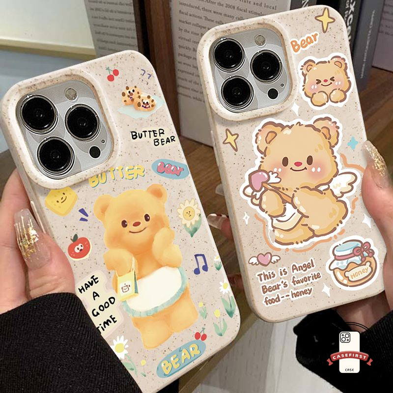 เนย ที่น่ารักกล่อง Tpu อ่อนนุ่มสำหรับ Oppo A78 A18 A17 A16 A57 A12 A77 A54 A53 A15 A38 A76 A58 A17K A16K Reno 11 8T