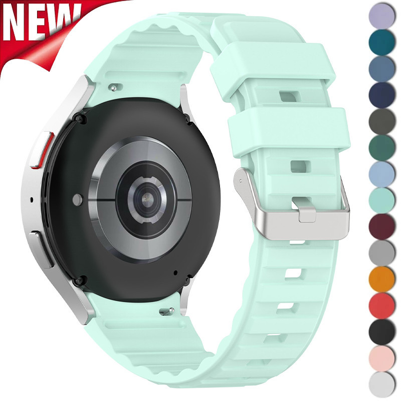 No Gaps สายซิลิโคนสําหรับ Samsung Galaxy Watch 6 4Classic 43/47 มม.สร้อยข้อมือกีฬาสําหรับ Galaxy Watch 6 5 4 40/44 มม.5Pro 45 มม.