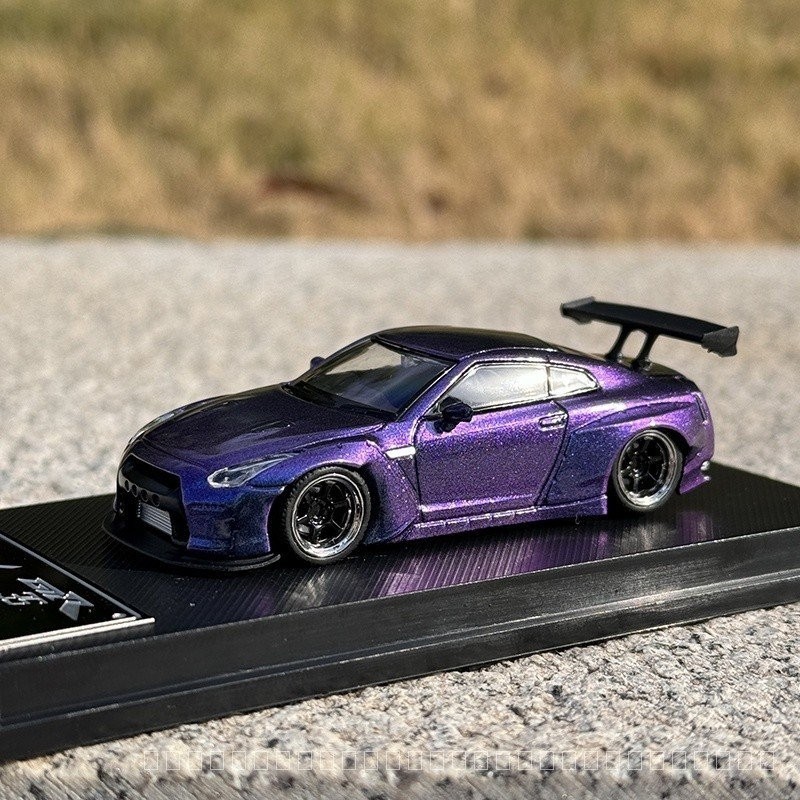Bbs tudio 1/64 Scale LBWK GTR R35 chameleon Alloy Model Car