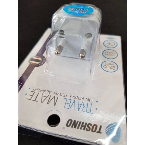 ปลั๊กแปลง Toshino ปลั๊กแปลง 2 ขากลม ปลั๊ก UNIVERSAL รุ่น PS-18A