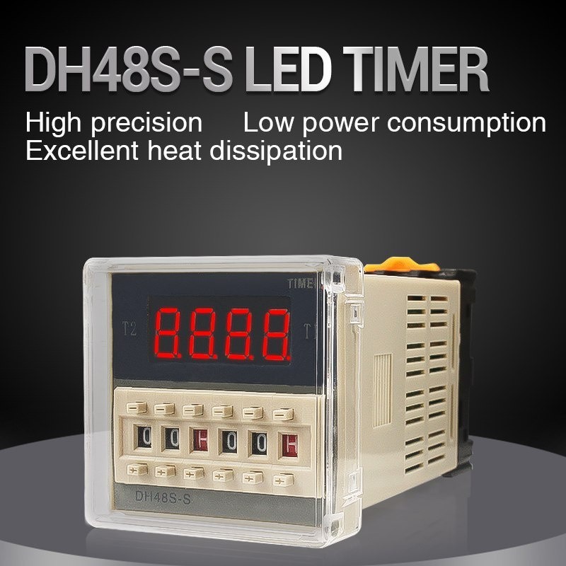 ✱DH48S-S Programmable Delay Relay 0.01S-99990H With Socket Base DH48S 1Z 24v Time Relay 220v