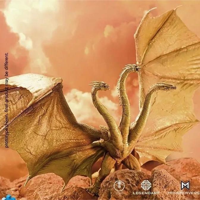 [เวอร์ชั่นของแท้] HIYA HIYA Joint Movable Ghidorah Gravity Ray Gold 2.0