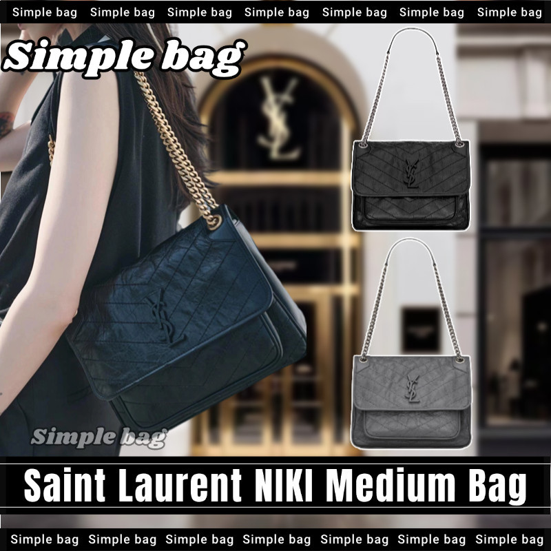 Yves Saint Laurent YSL NIKI Medium bag กระเป๋าสะพายไหล่เดี่ยว #Simple กระเป๋า