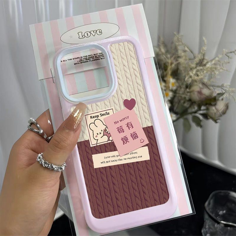 {ขนส่งด่วน} เคสโทรศัพท์ซิลิโคนใสลายกระต่ายน่ารักสำหรับ iPhone x/xs/xr/xsmax/7/8PLUS/11Promax/12/13/14Promax/15เคสป้องกันแบบเต็มขอบ