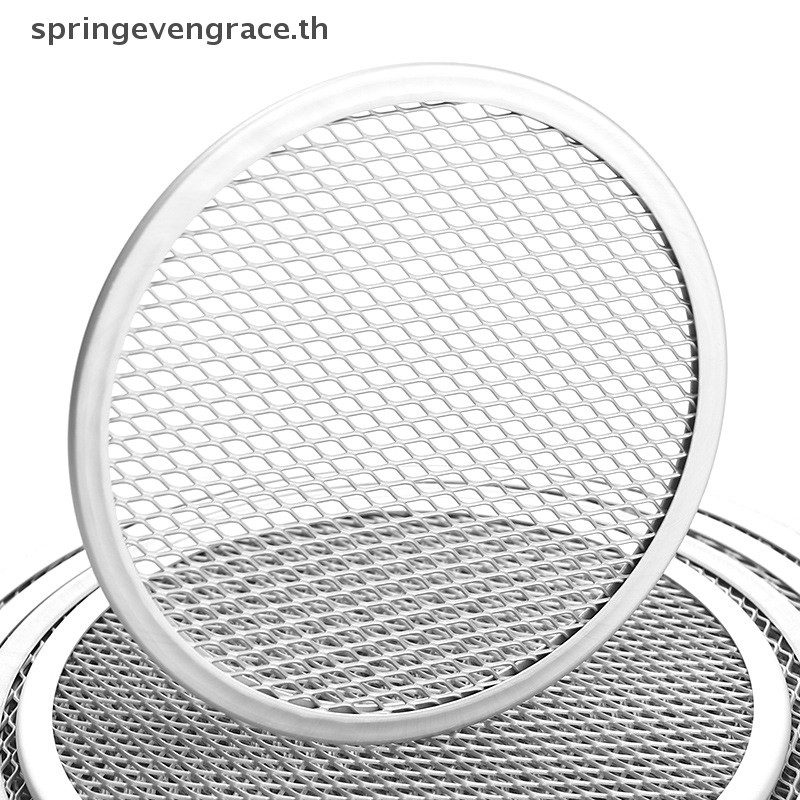 Springevengrace 6-12 นิ้ว Non Stick พิซซ่าหน้าจอ Pan ไม่มีรอยต่ออลูมิเนียมสุทธิ Bakeware ครัวเครื่องมือรอบแพนเค้กพิซซ่า Pastry Baking ถาดใหม่