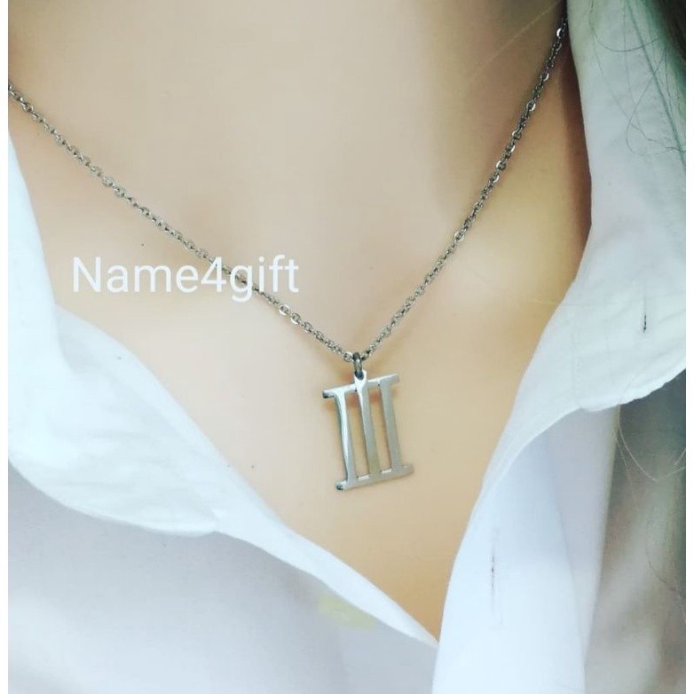 ไม่ดำ Name4gift_สร้อยคอ​กิตthree man down สร้อยโลโก้ three man down ทรีแมนดาวน์ ทรีแมนดาว สร้อยเลขสา